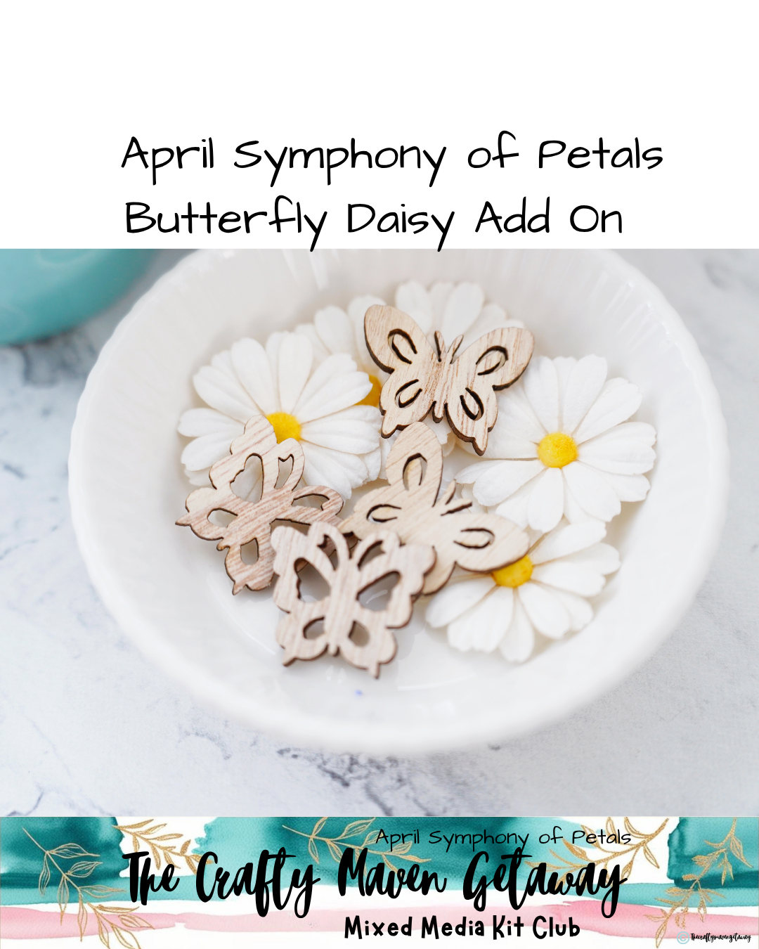 April Symphony of Petals Butterfly Daisy Add On
