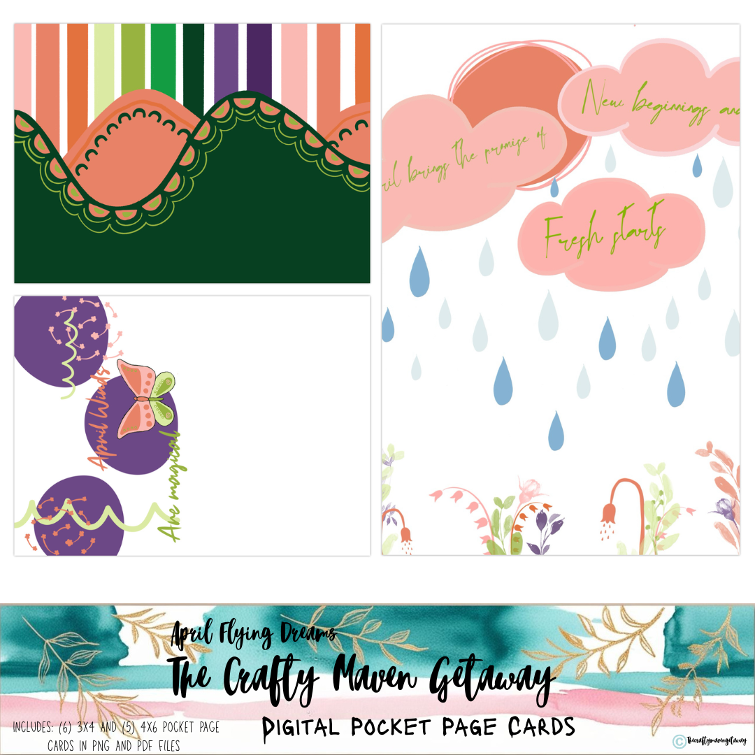 April Flying Digital Pocket Page Cards