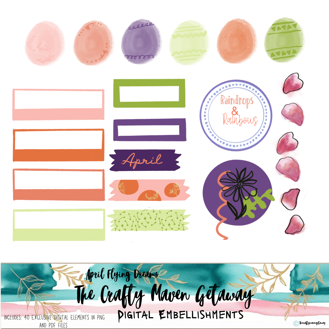April Flying Dreams Digital Embellishments