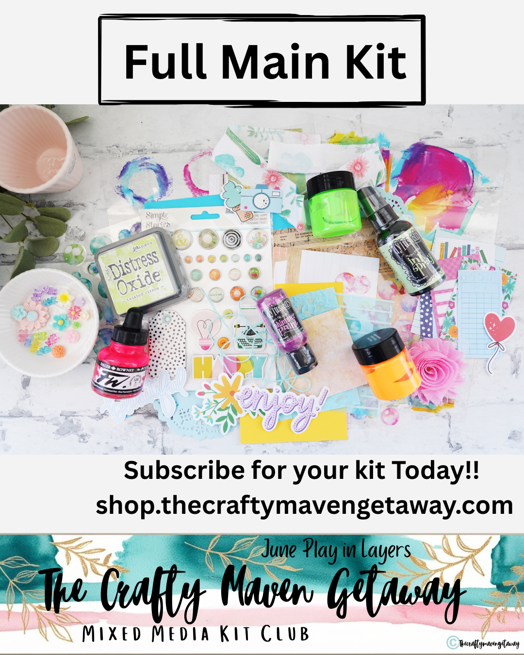 Play In Layers Mixed Media Kit — June 2026 Edition (Solo Kit — $49.79)