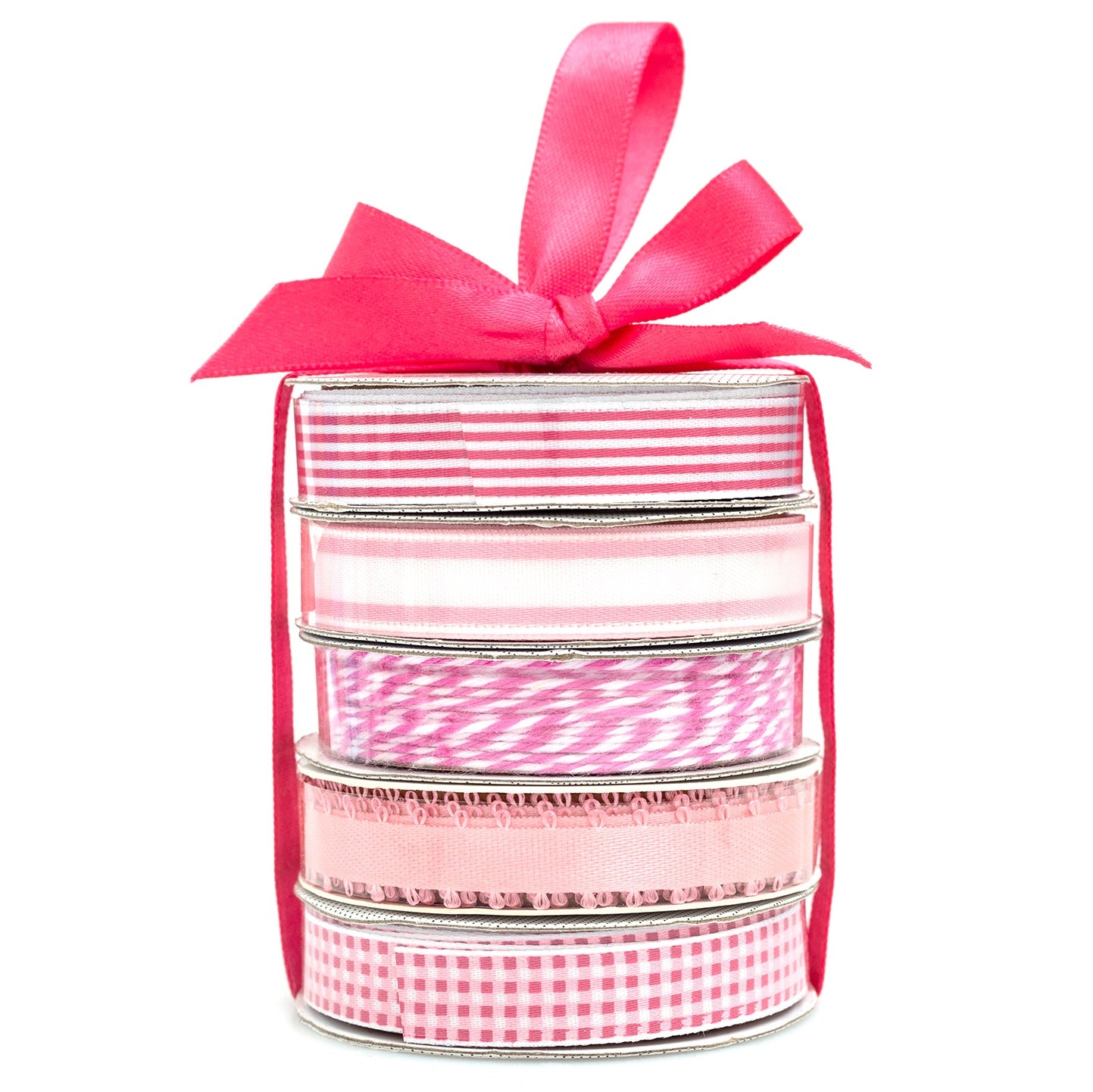 American Crafts Premium Ribbon & Twine 5/Pkg-Spring Pink