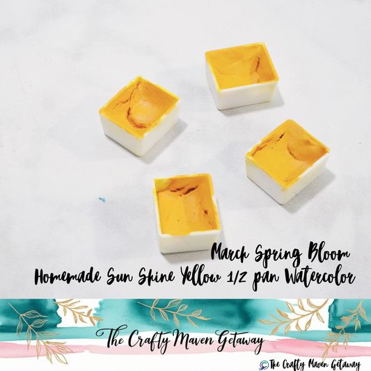 March Spring Blooms 1/2 pan Watercolor Sunshine Yellow