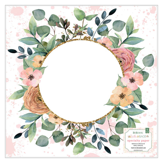 Bo Bunny Willow & Sage Acetate Specialty Paper 12X12