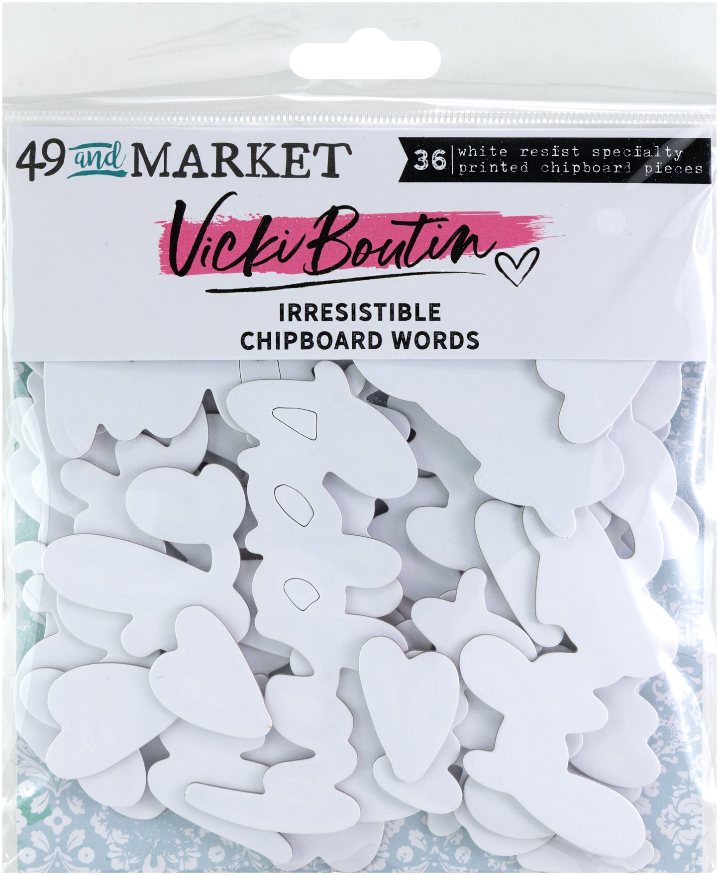 49 & Market Vicki Boutin Irresistible Chipboard Words