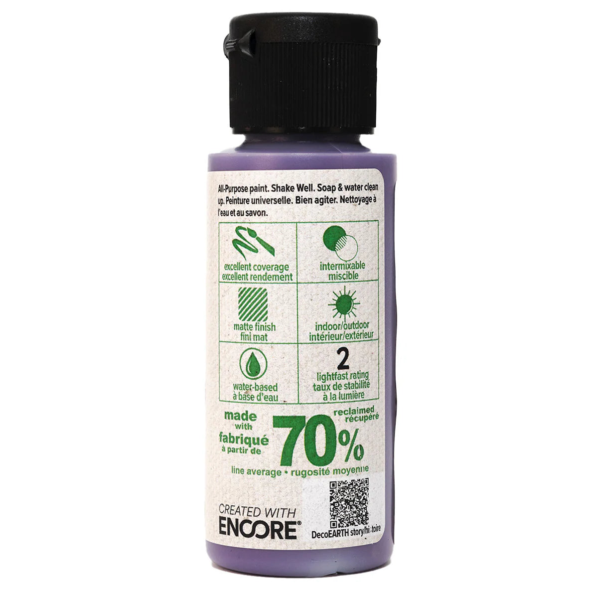 Deco Art Earth Reclaimed Acrylic Paint - Purple 8fl oz